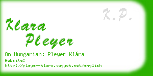 klara pleyer business card